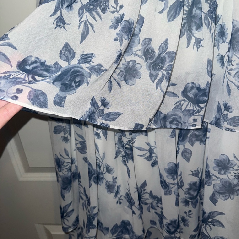 Revelry White and Blue Floral Dress - Picture 8 of 8